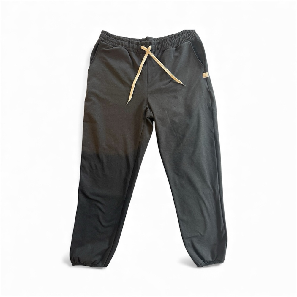 Vuori Women’s Joggers Black Pants with Tan Drawstring - sz L